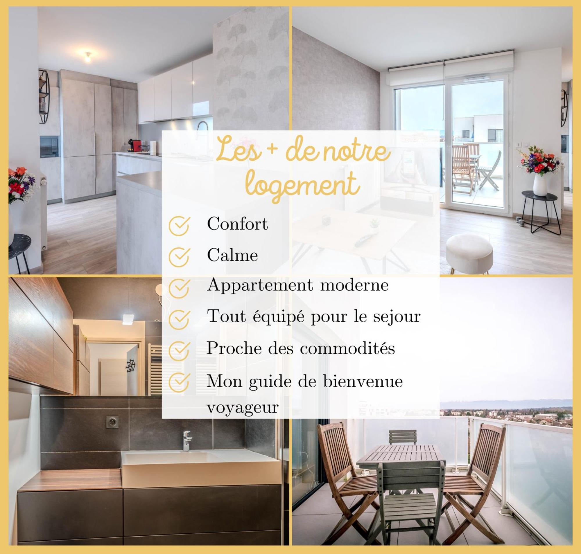 Appart T3 Moderne Ambilly Apartment Exterior foto