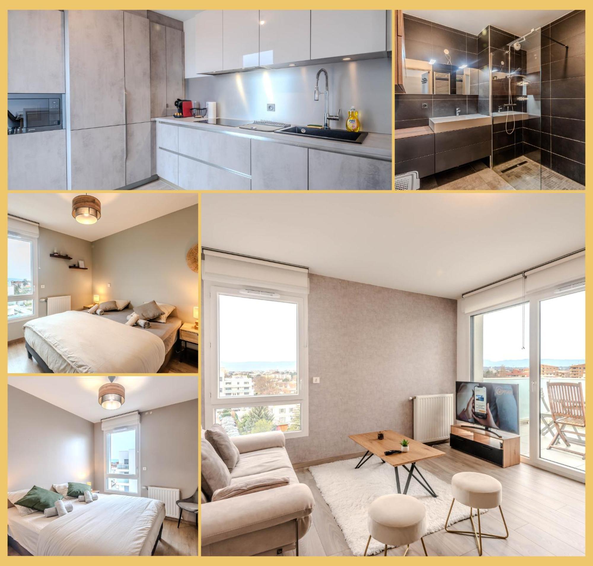 Appart T3 Moderne Ambilly Apartment Exterior foto