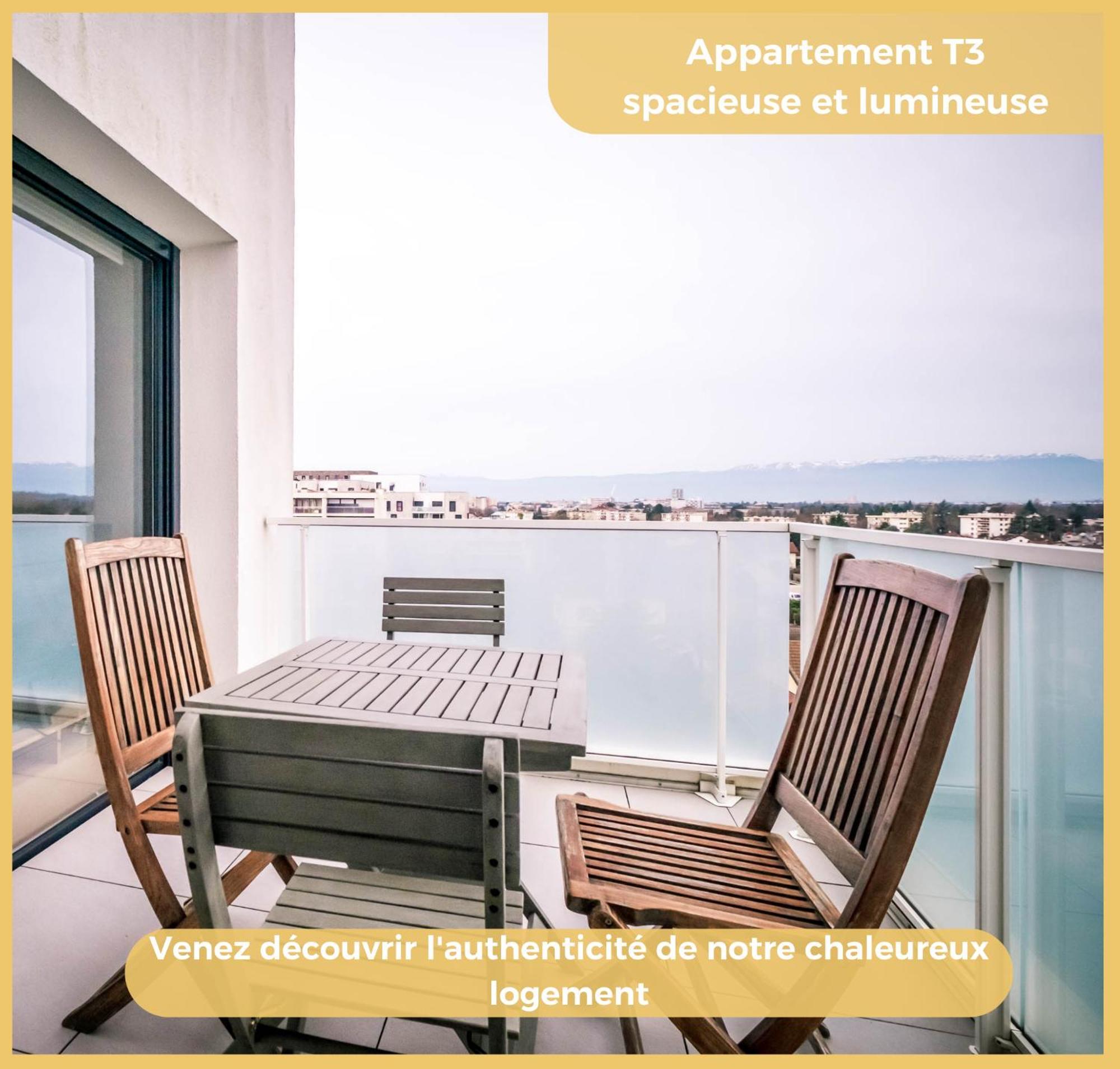 Appart T3 Moderne Ambilly Apartment Exterior foto