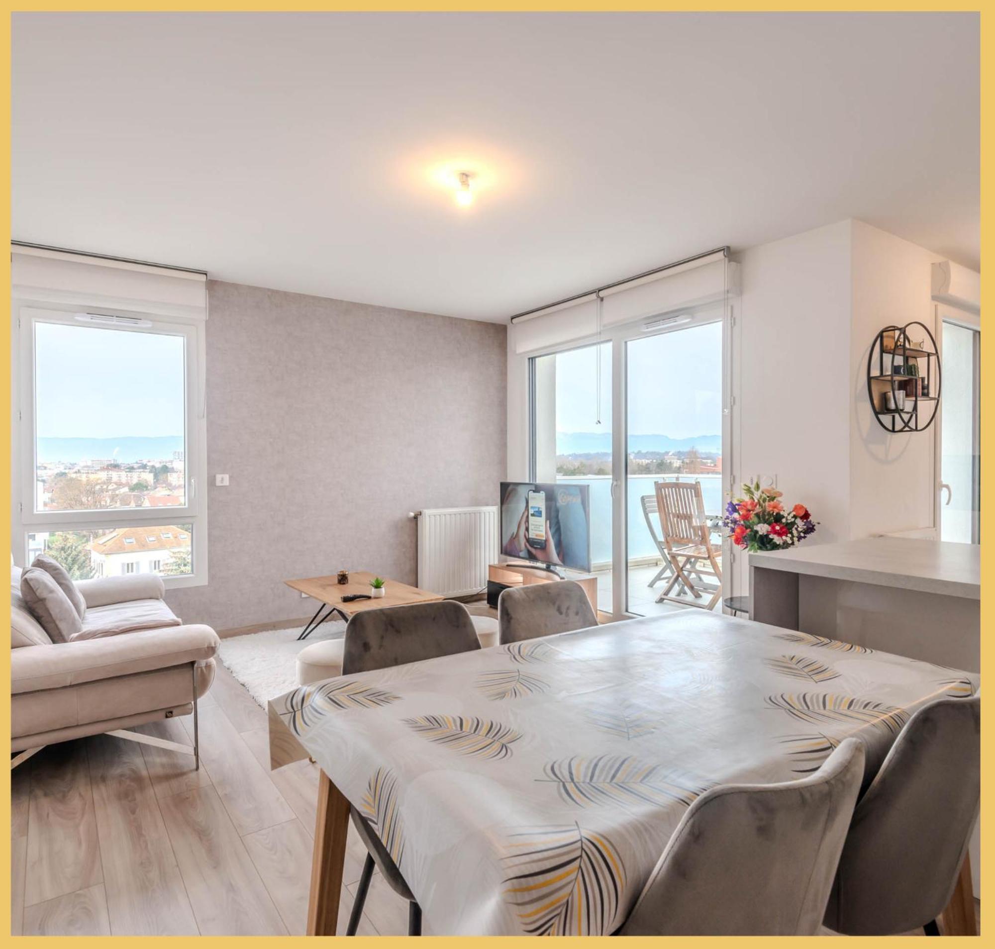 Appart T3 Moderne Ambilly Apartment Exterior foto